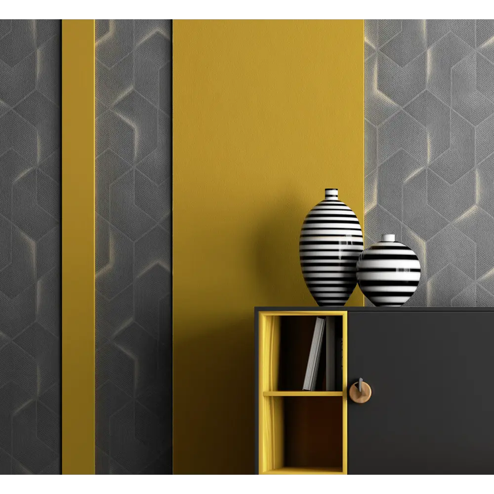 Обои флизелиновые Артекс Квантум темно-серые 1.06 м 11070-05 STLM-2136602 - Вид №3