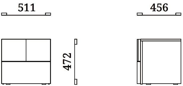 Febal Casa Лаковая прикроватная тумба с ящиками Jean sun-id-1493924 - Вид №3
