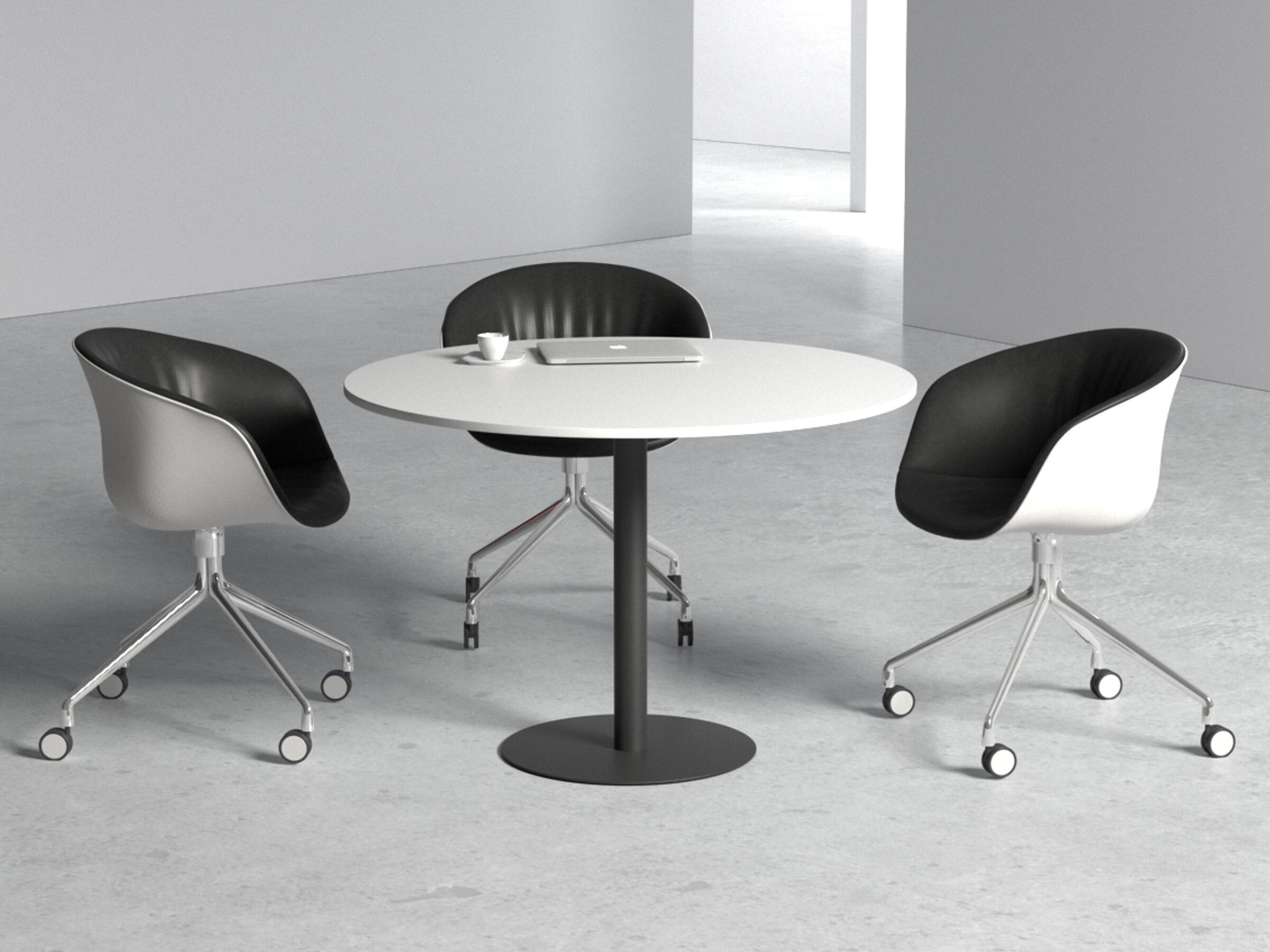 Круглый стол из нержавеющей стали с центральным основанием WORKSPACE MILAN ARCH-00124901 - Вид №3