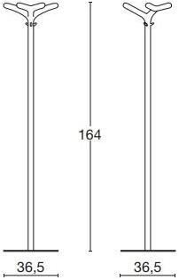 Diemme Офисная вешалка для верхней одежды из металла с подставкой для зонтов Rocket sun-id-1418717 - Вид №4
