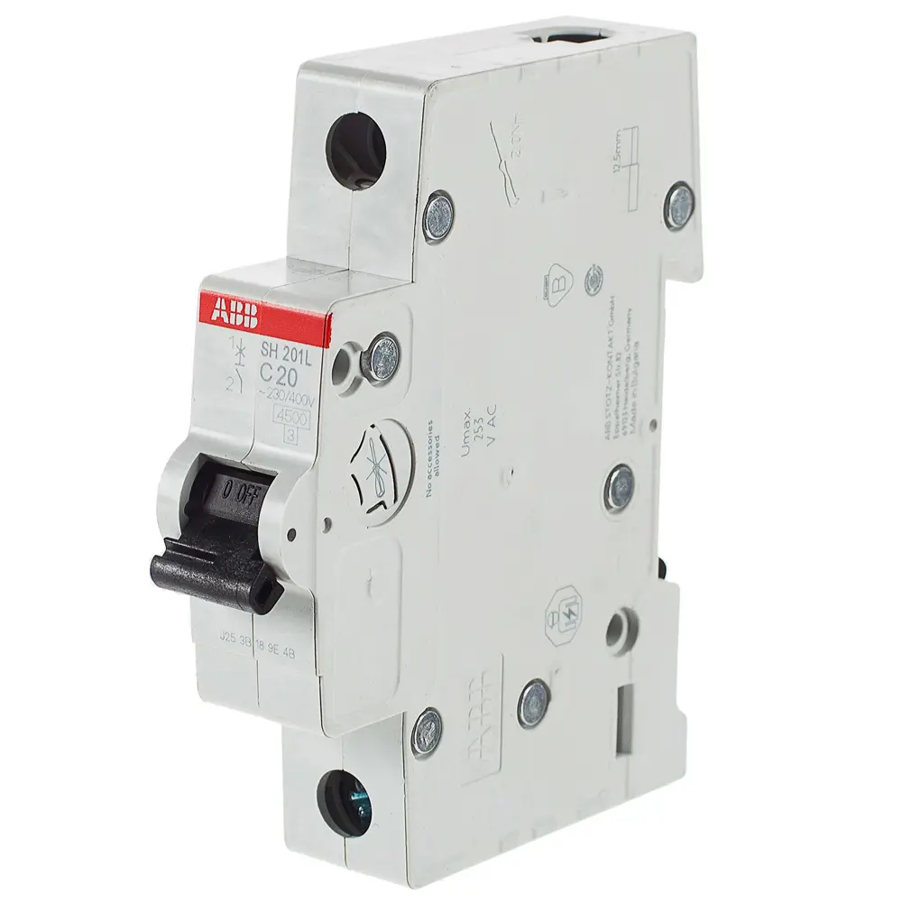 Автоматический выключатель ABB SH201L 1P C20 А 4.5 кА 2CDS241001R0204 10061747 STLM-2155324 
