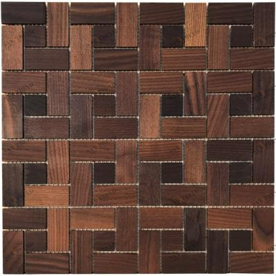 Мозаика и 3D панели из дерева Tarsi Городок 4.т.2 Термоясень Селект с брашью (Текстурированная) 331х331 мм 1401100133