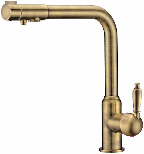 Смеситель ZorG Sanitary ZR 320 YF-33 BR для кухонной мойки, бронза