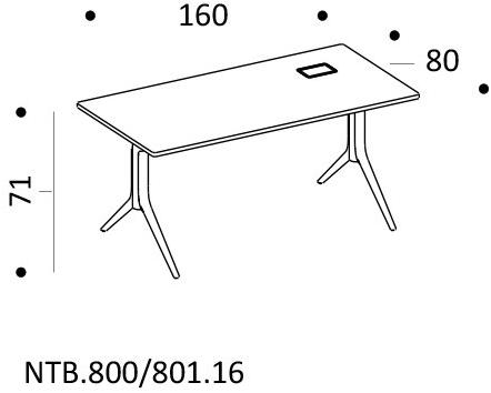 ICF Прямоугольный рабочий стол с регулируемой высотой Notable sun-id-1452750 - Вид №4