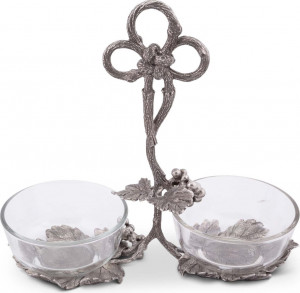 10648865 Vagabond House Менажница двухсекционная Vagabond House Виноград 11х25см, стекло Стекло