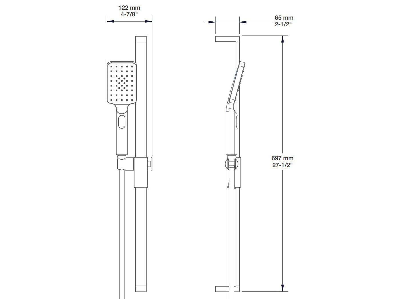 Настенная душевая колонна с ручным душем BARIL DGL-3070-53 ARCH-00057650 - Вид №2