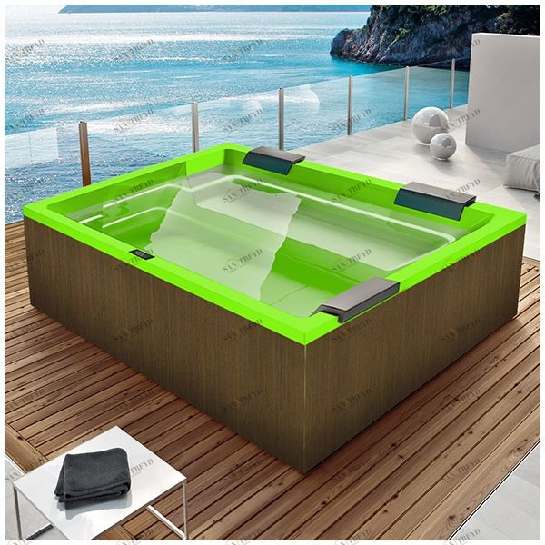 Бассейн Gruppo Treesse Rest SPA-V192H-PL-S прямоугольный spa с гидромассажем и нагревателем встроенный салатовый SPAV192HPLS