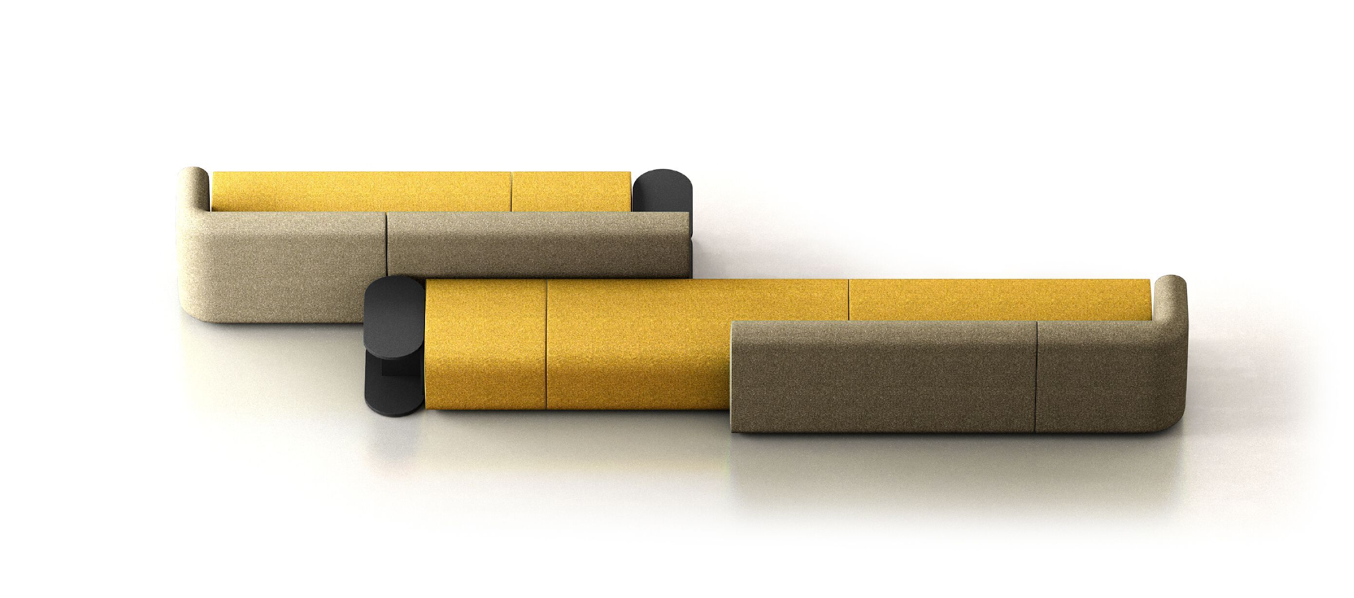 Ткань мягкая модульная скамья для контракта Leyform Noà ARCH-00017966 - Вид №5