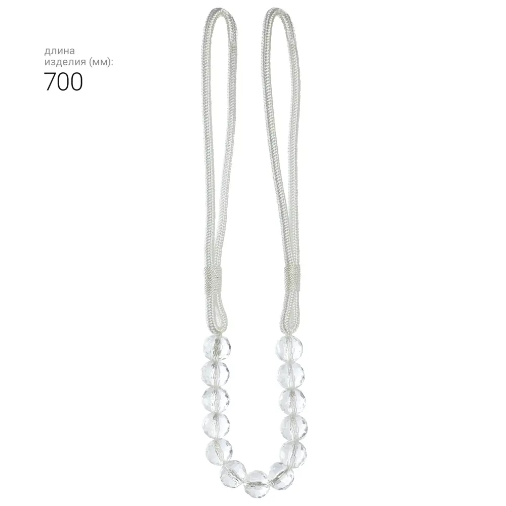 89337858 Подхват для штор Стразы 21041 70 см металл цвет белый STLM-1032425 Santreyd  - Вид №2