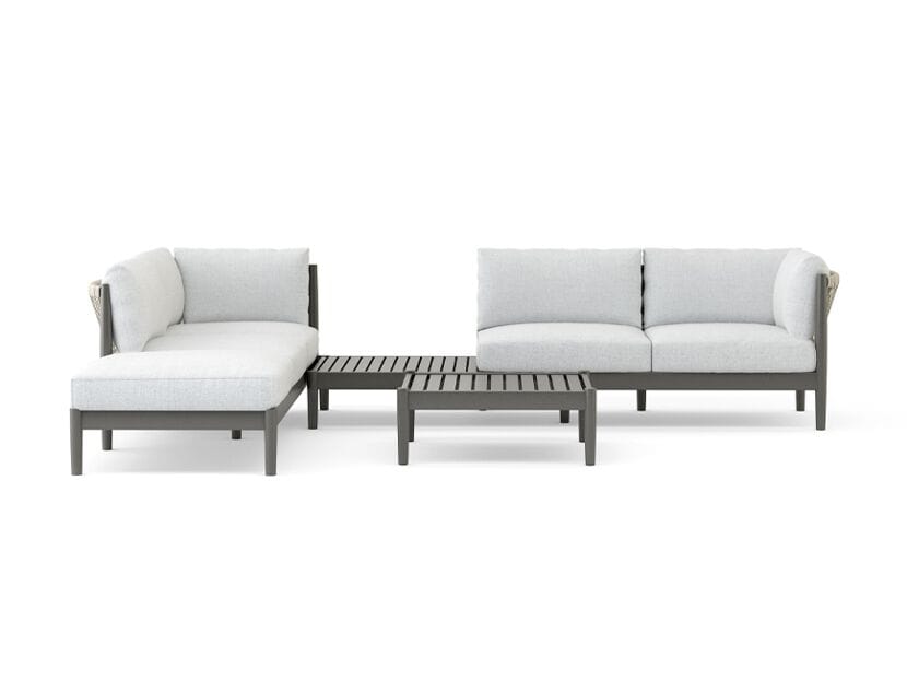 Секционный садовый диван из алюминия с порошковым покрытием и тканью Walters Georgica Aluminium ARCH-00145067 - Вид №3