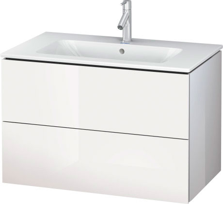 LC624108989 Тумбочка подвесная L-Cube #LC6241 820 x 481 мм Фланелево-серый глянцевый лак Duravit - Вид №3