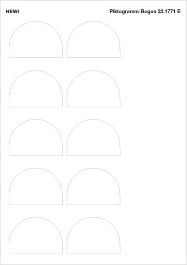 33.1771E лист с пиктограммами HEWI System 111 | Polyamid  - Вид №1