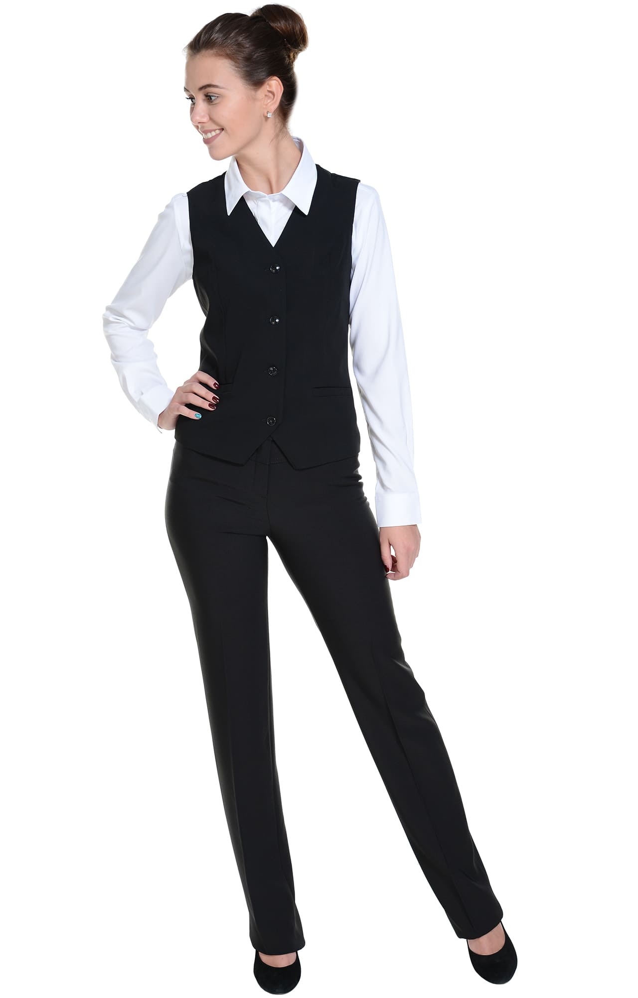 62873 Жилет  женский BLACK El-Risto  Одежда для официантов  размер 46  - Вид №12