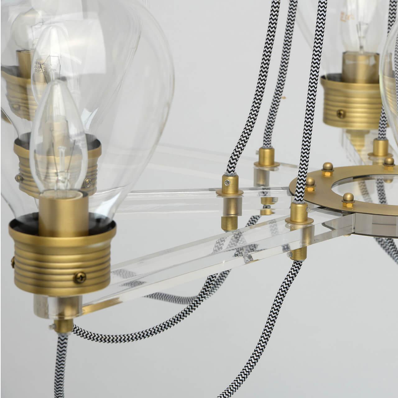 Подвесная люстра MW-Light Атмосфера 3 699010708 MW-LIGHT ДИЗАЙНЕРСКИЕ, АТМОСФЕРА 3 187462 Золотой  - Вид №3