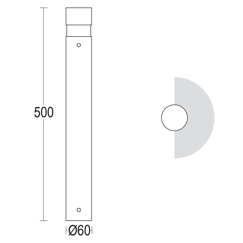 MiniTondo D 500 Ghidini Tondo Dark .05 Темно-Cерый (Матовый)  - Вид №1