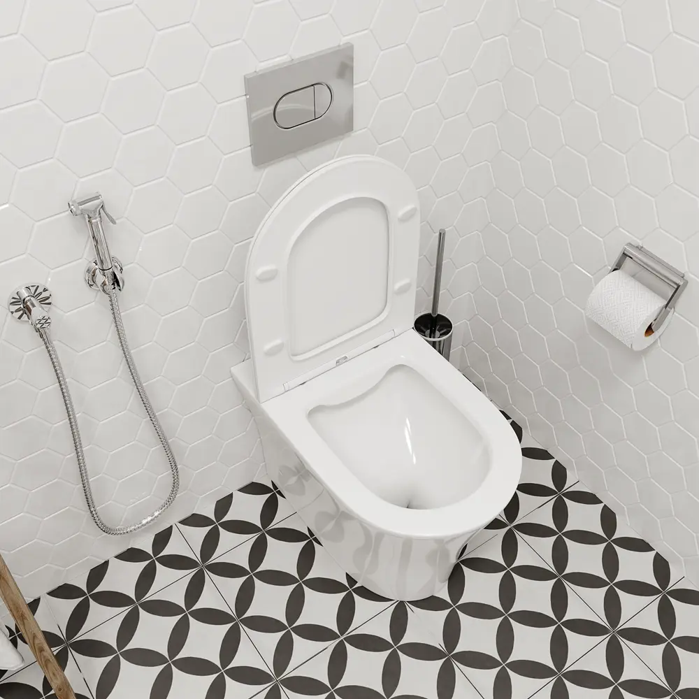 Чаша унитаза Adige F безободковый с сиденьем микролифт Santreyd CT8907 STLM-2011070 - Вид №7