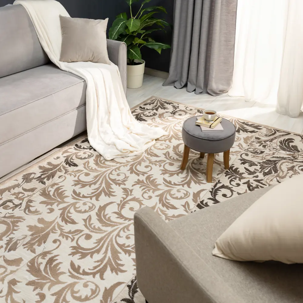 Ковер полипропилен Люкс L011 150x300 см цвет бежевый 17059439 STLM-2202065 MERINOS 