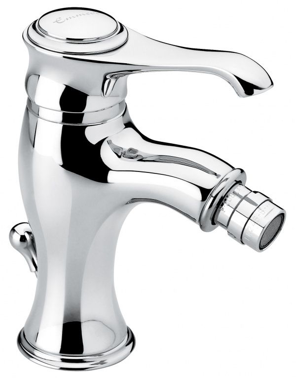 6004BO Смеситель Tiffany с донным клапаном для биде, цвет белый-золото EMMEVI