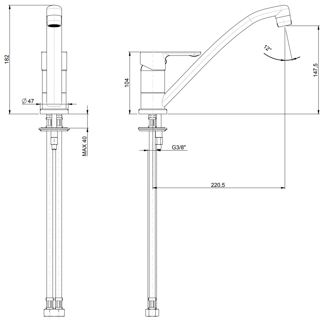 Rubinetterie Frattini Смеситель для мойки, однорычажный Mocca sun-id-1410465 - Вид №1
