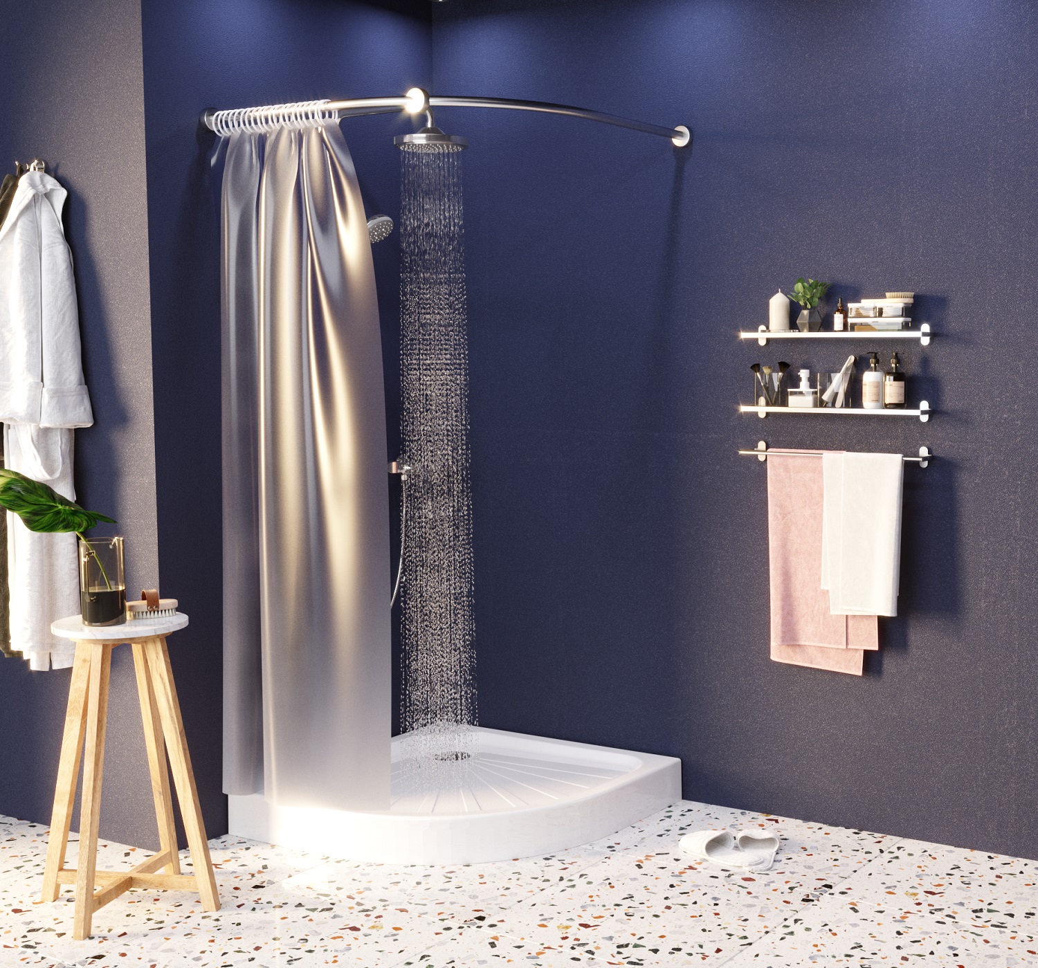 У60082 Поддон Tondo полукруглый 90х90 1 Marka  - Вид №3