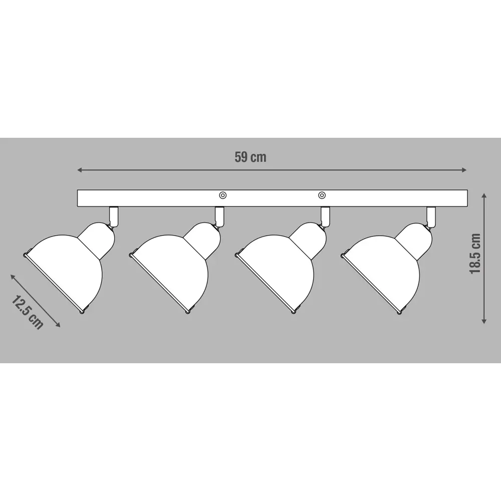 INSPIRE Farell - поворотный спот с 4 лампами для современного интерьера 82549866 STLM-0029601 - Вид №5
