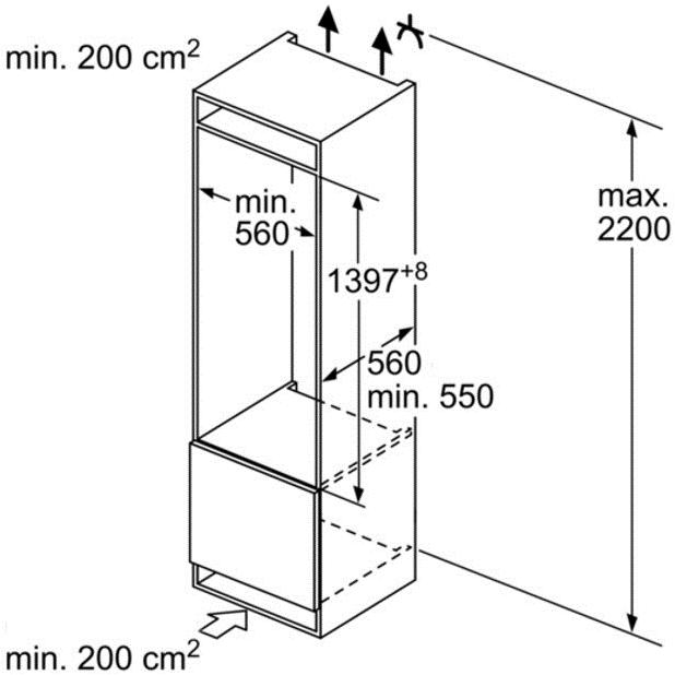 Siemens Встраиваемый холодильник с морозильной камерой класса а ++ Iq700 Ki51fad30  - Вид №8