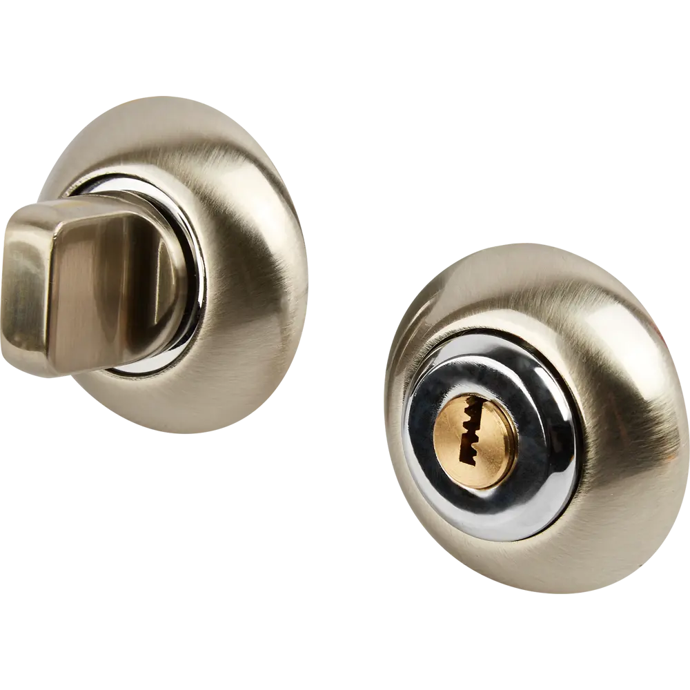 Фиксатор с замком Armex Megapolis WC-K-0803-NI, ЦАМ, цвет серебро STLM-2170283