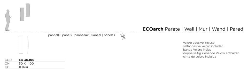 Термоформованная стеновая звукопоглощающая мономатериальная панель Slalom ECOrange ARCH-00103875 - Вид №8