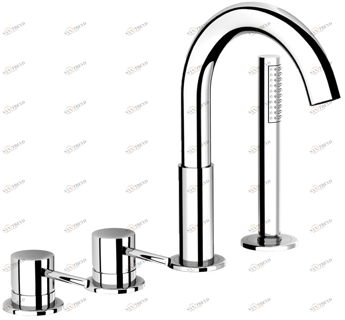 Fir Italia Комплект для ванны с ручным душем на 4 отверстия Cleo 84 8431404