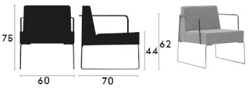 Capdell Стул из металла с обивкой и подлокотниками Kalida sun-id-1385712 - Вид №2
