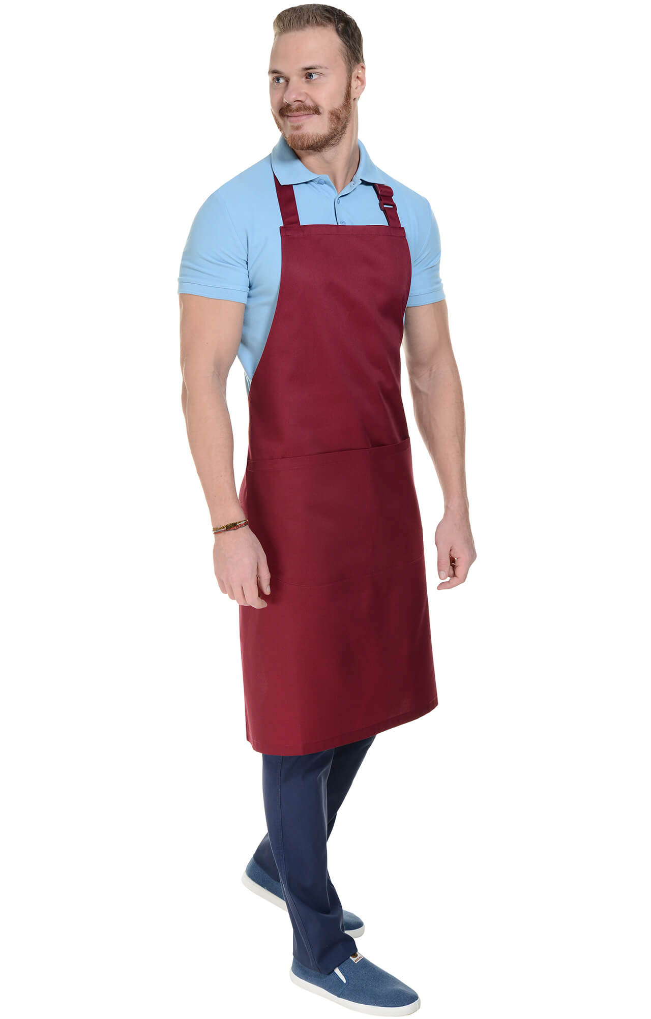 59925 Фартук  с нагрудником, цвет burgundy BARISTA  Одежда для официантов  размер  - Вид №10
