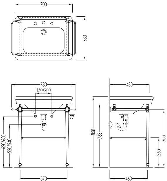 Devon&Devon Консольная мойка из латуни Etoile sun-id-1427588 - Вид №4