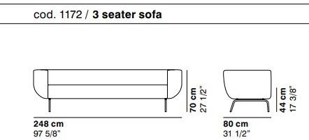 La Cividina Диван из ткани Couchette sun-id-1371357 - Вид №3