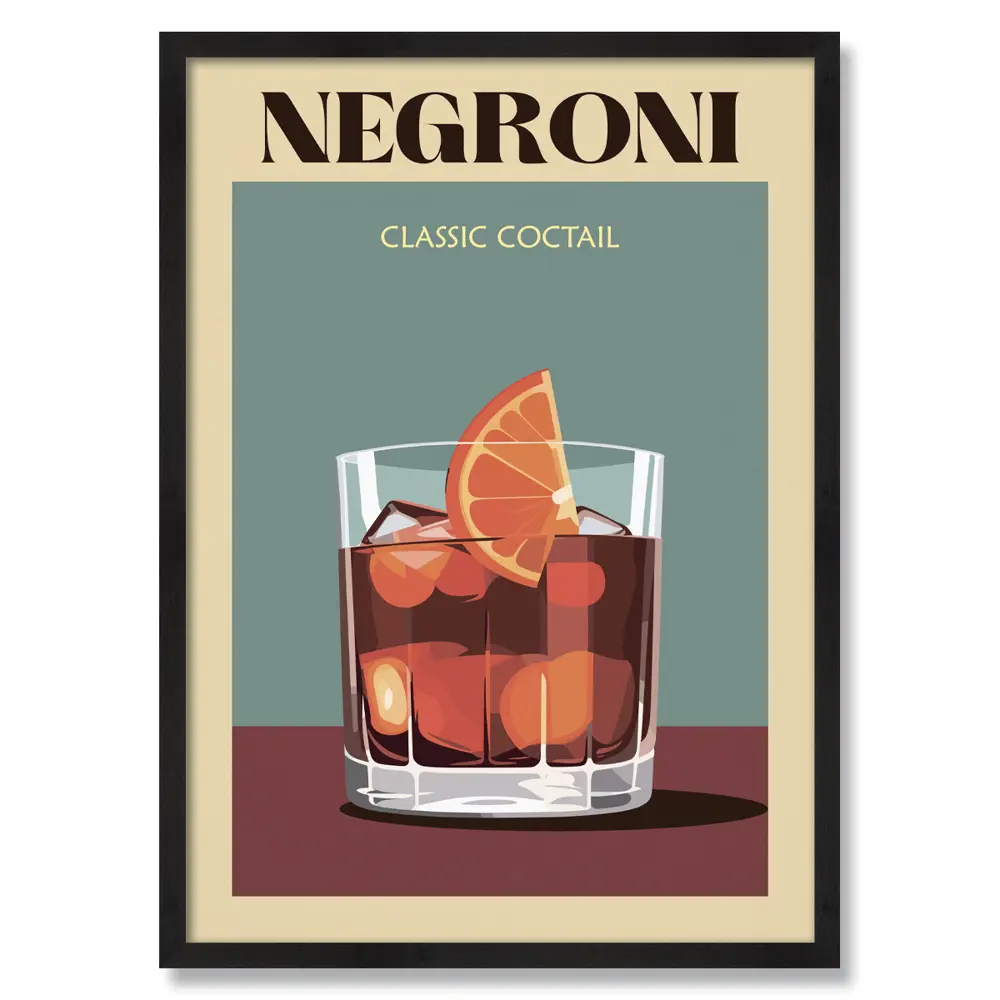 POSTERMARKET Картина в раме «Коктейль Негрони» 50×70 см 89394667 STLM-1576864