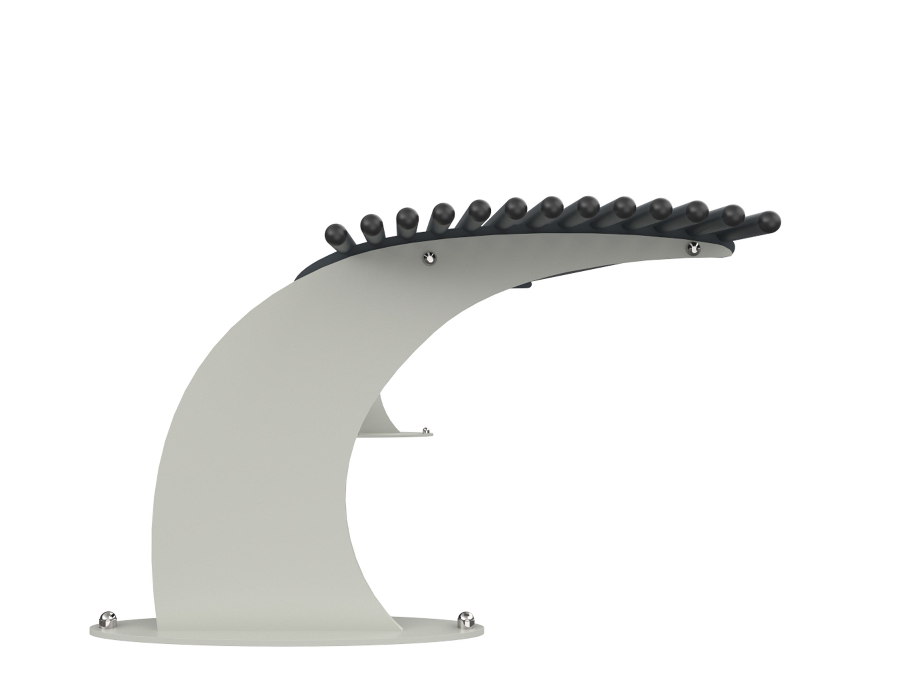 Оцинкованная стальная скамья без спинки Lazzari Gallipoli ARCH-00152008 - Вид №2