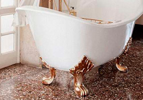 Gentry Home Bexley Cast iron bathtubs with feet Хром GH102377  - Вид №1