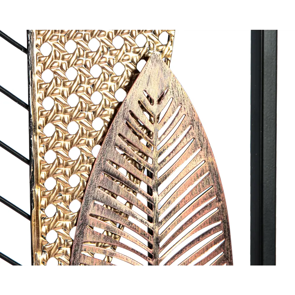 89356850 Панно настенное Листья металл 75x40 см серебристо-черный STLM-0831130 Santreyd  - Вид №4