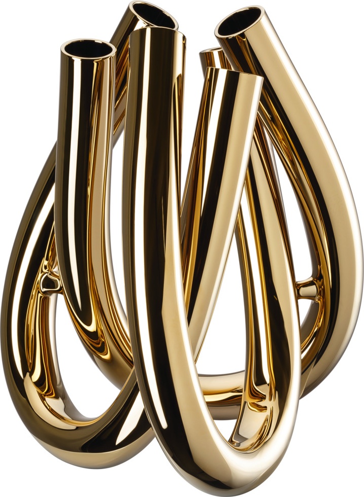 10640592 Rosenthal Ваза Rosenthal Триу 22см, хрусталь, золотая Хрусталь 