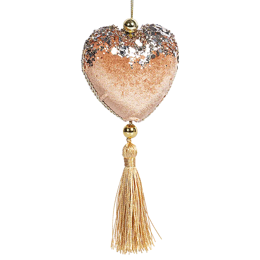 89368980 Украшение декоративное подвесное Сердце 18x8 см бежевый STLM-1433663 Santreyd 
