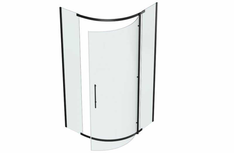 Душевое ограждение (без поддона) 900*900*1950 Стекло 8мм easy clean BLACKLINE BS090.1110A bravat  - Вид №10