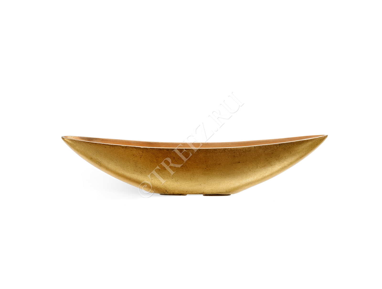 41.3321-04-055-GLD-15/65 Кашпо  Effectory - серия Metal - Ваза-Лодка (2 размера) - Сусальное золото Цветочная коллекция  - Вид №3