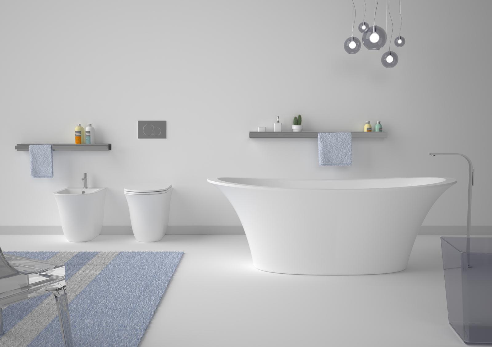 FLBI0126 Напольное биде приставное GSG CERAMIC Flut - Вид №10