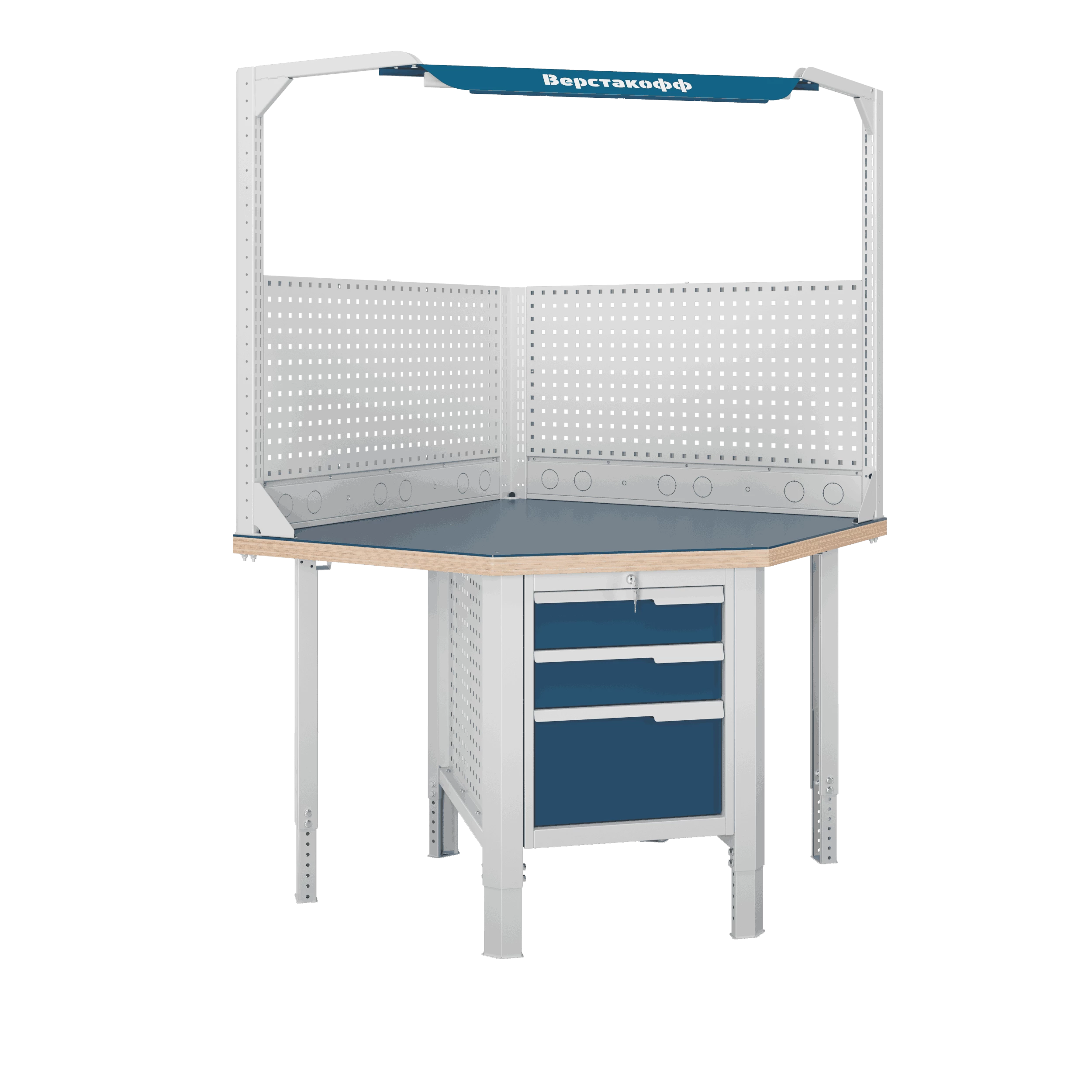 Верстак (угловой) CTR U532.S3.1-1FR Верстакофф 124776