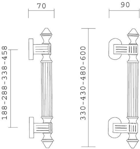 Pasini Ручка из латуни  0220  - Вид №2