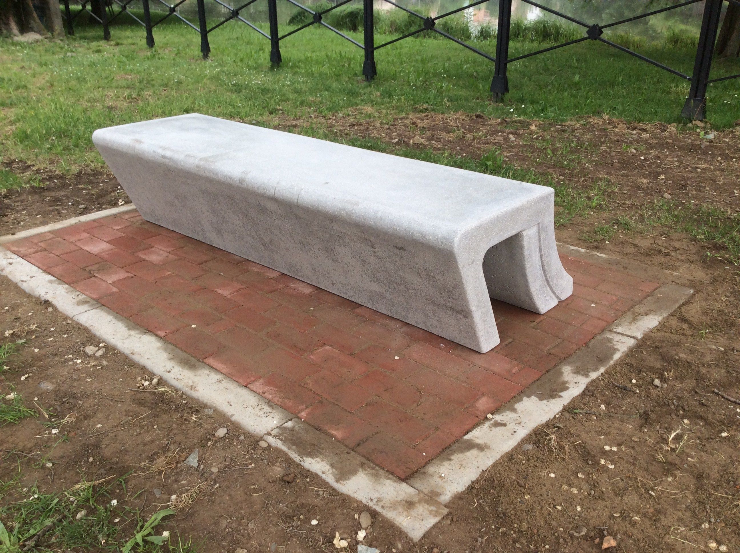 Реконструированная каменная скамья без спинки Viscio Urban Design SWING ARCH-00010665 - Вид №1