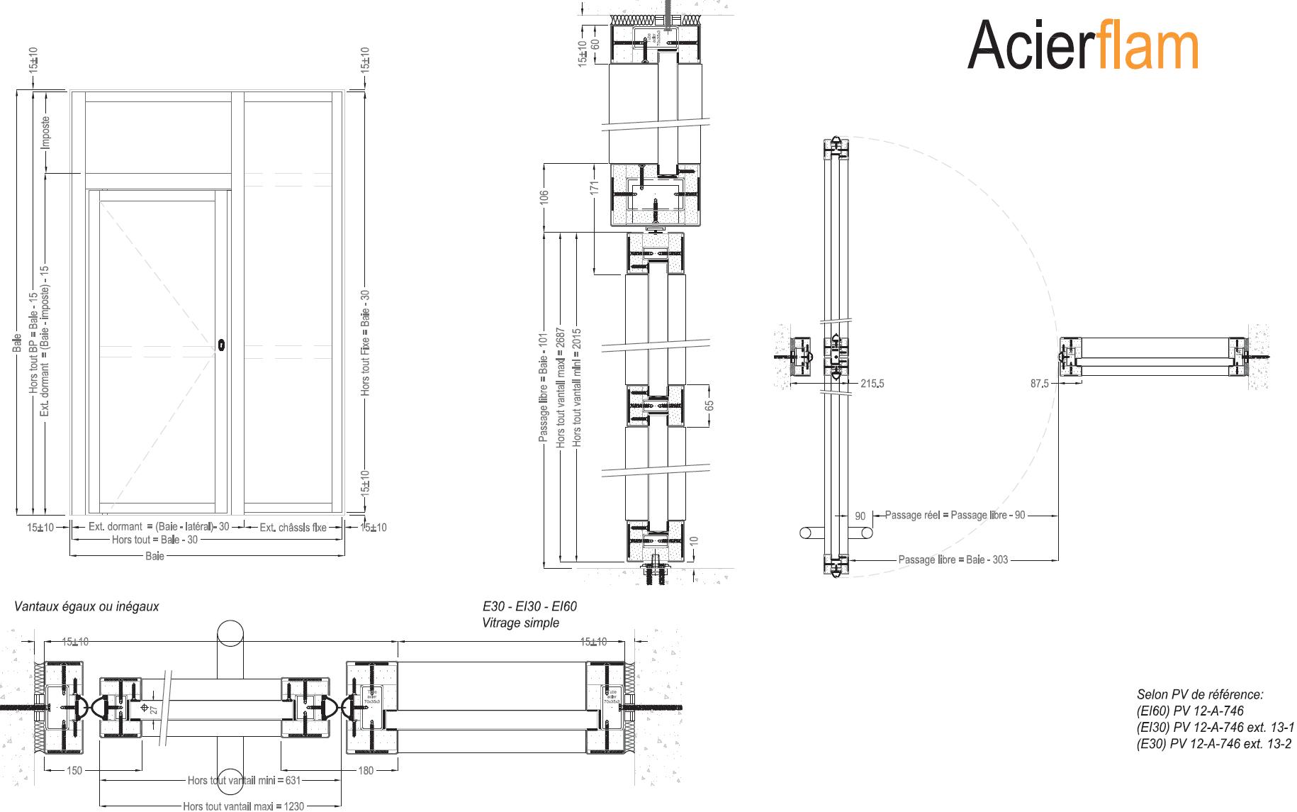 SVF Стальная противопожарная дверь Acierflam Acierflam-bp1v-i-l - Вид №6