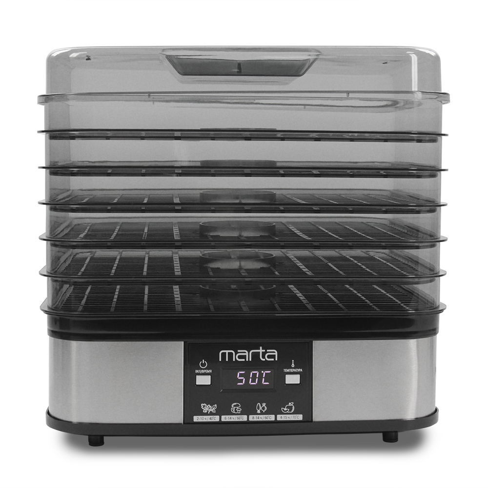 9921960 Сушилка для овощей и фруктов MARTA MT-FD1887C черный STDN-0031327