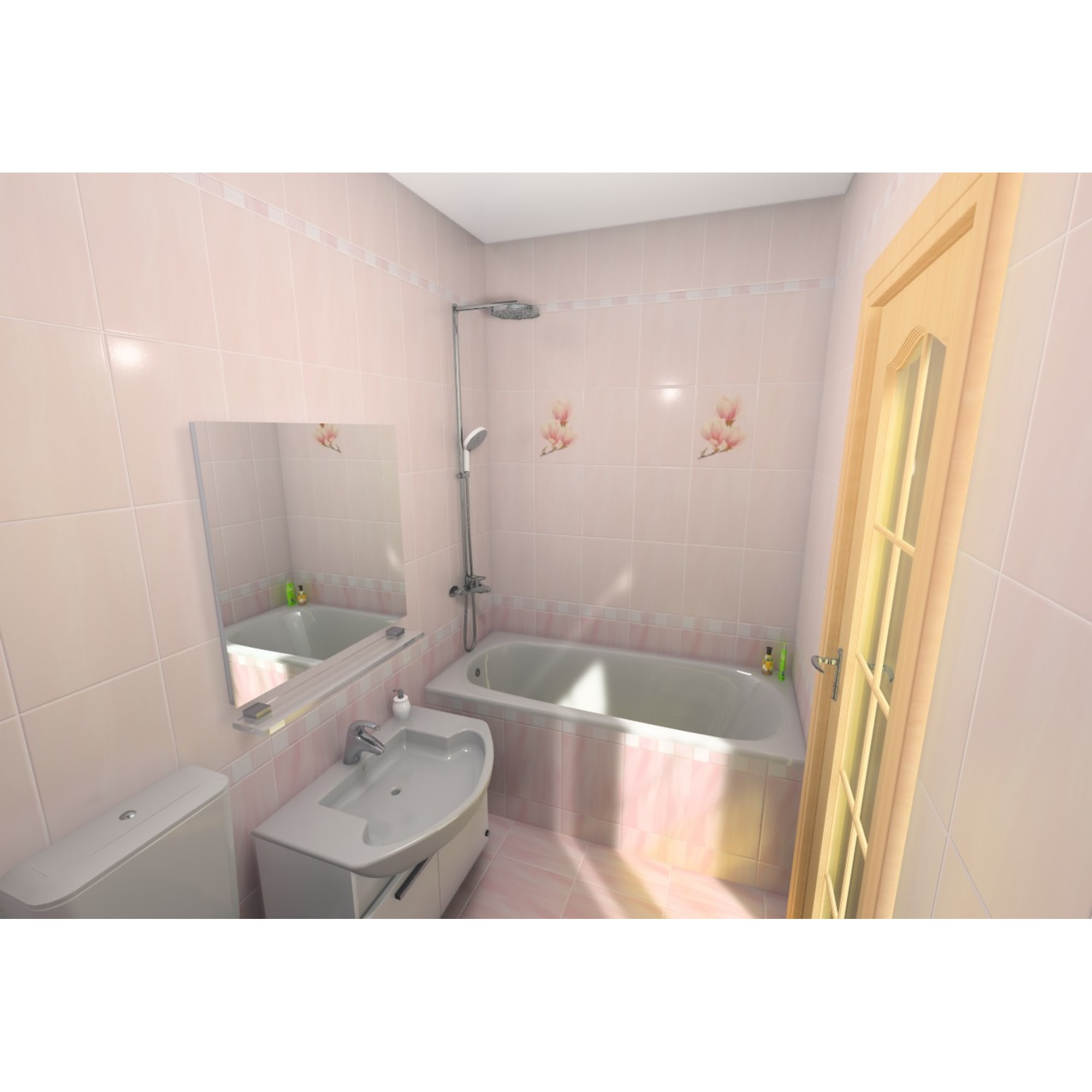 17101060 Бордюр « С» 25х3.5 см цвет розовый Агата Santreyd  - Вид №4