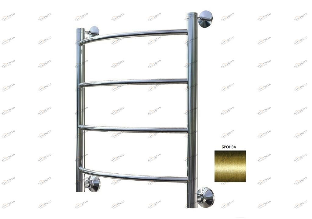 Полотенцесушитель водяной Aquanet Romeo 600x400 бронза 00234482