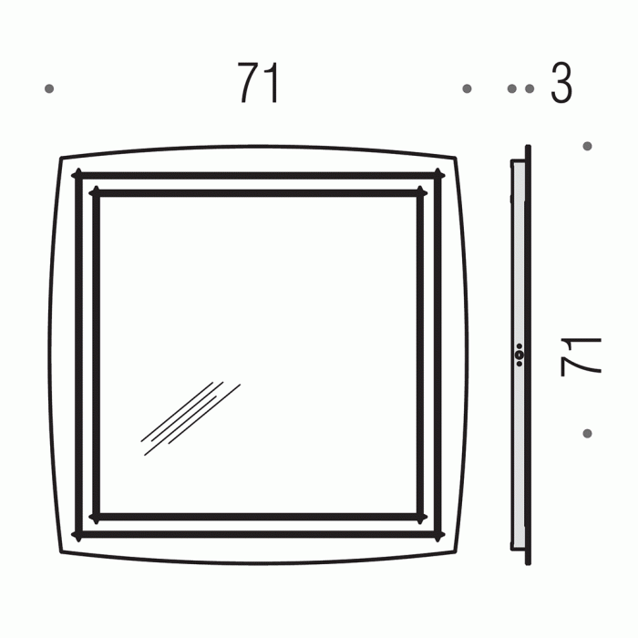 B2016 Зеркало 710х710 COLOMBO PORTOFINO Colombo Design - Вид №3